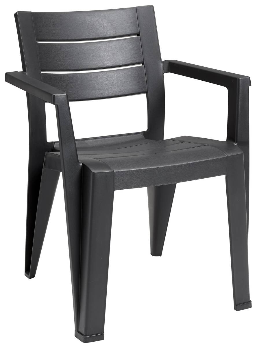 Keter Stapelstuhl Julie Graphit Kunststoff B/H/L: ca. 58x79x62 cm