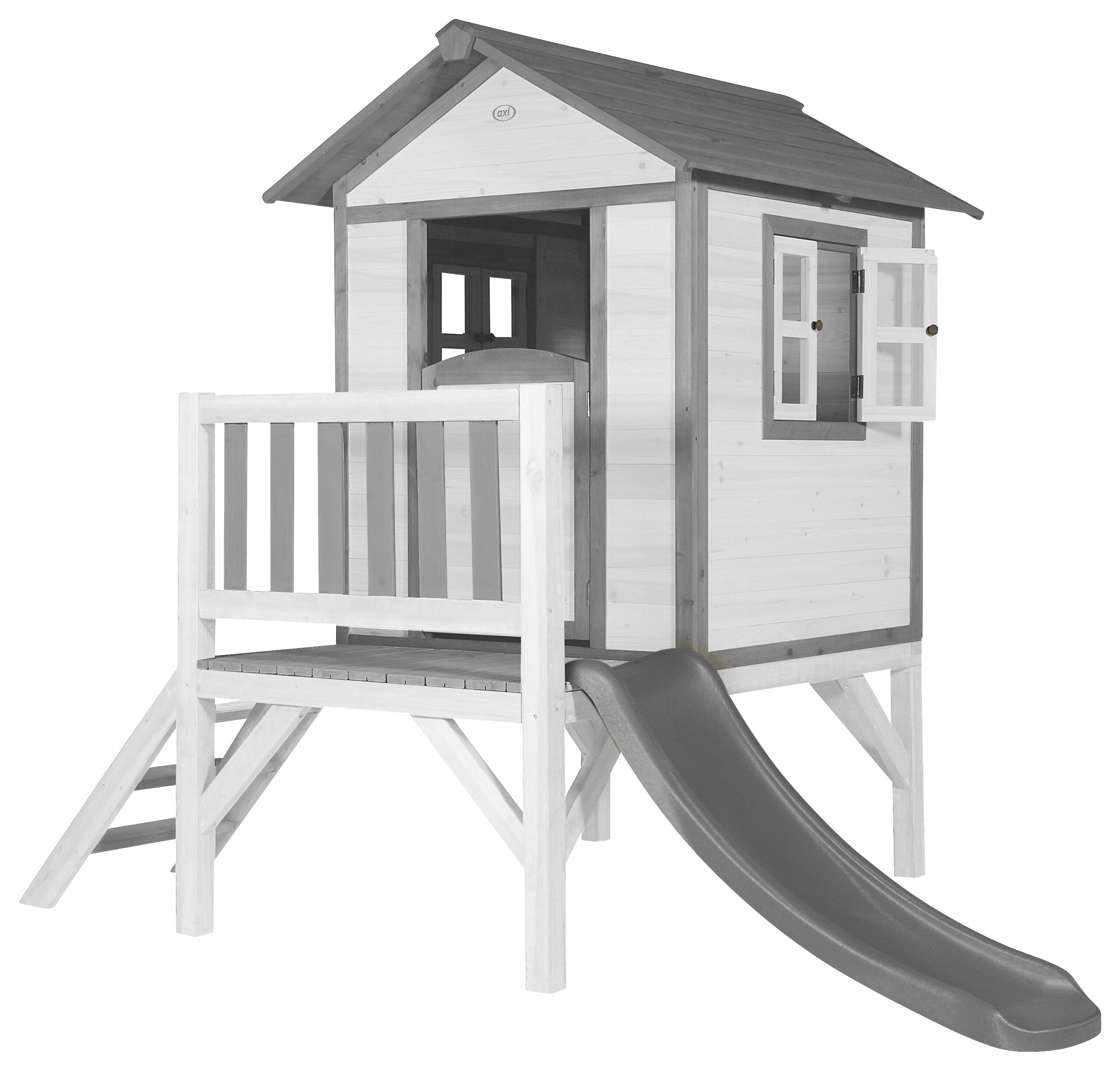 AXI Spielhaus Lodge XL grau B/H/L: ca. 240x189x167 cm