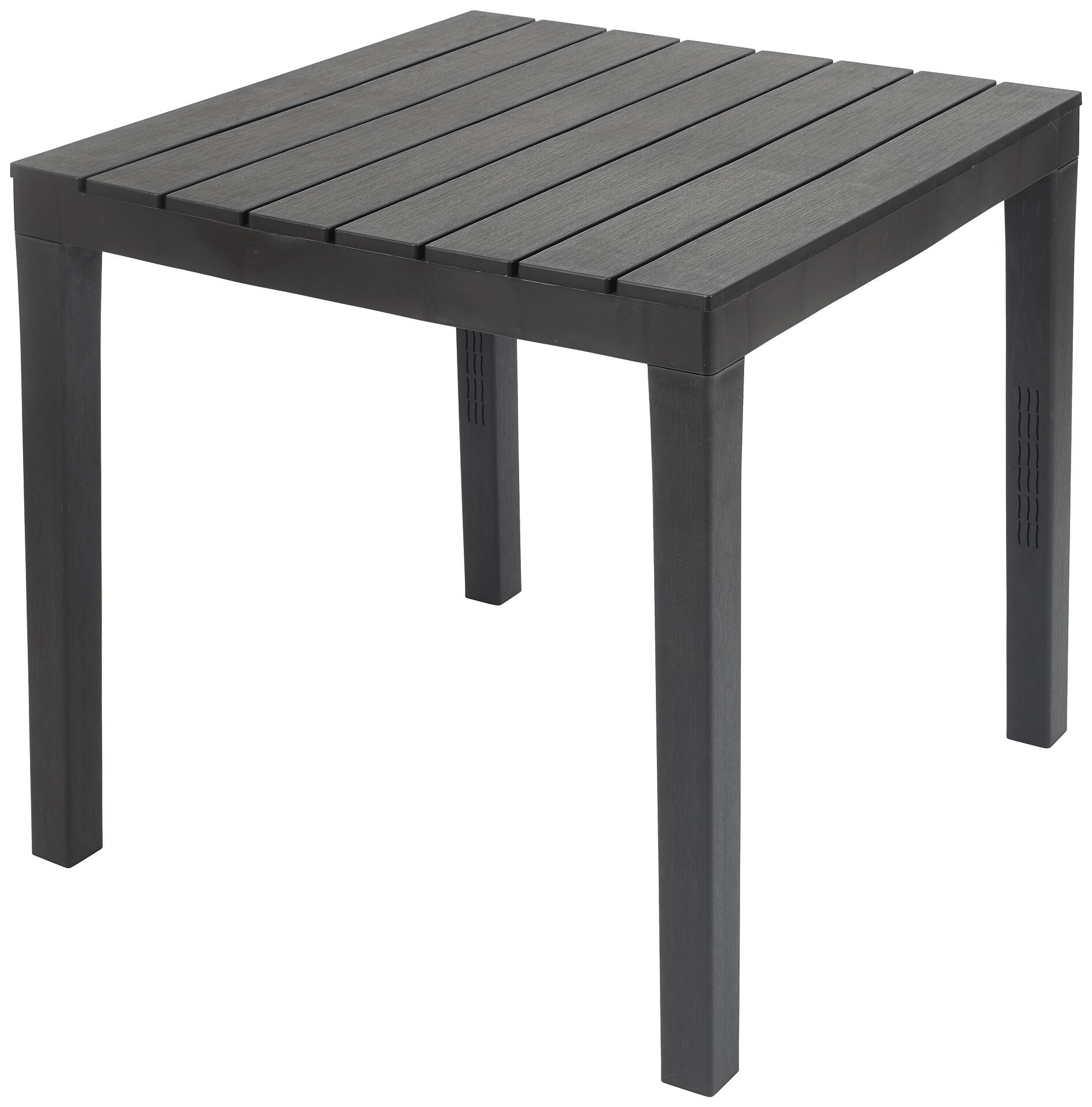 Gartentisch Bali anthrazit Kunststoff B/H/L: ca. 78x72x78 cm