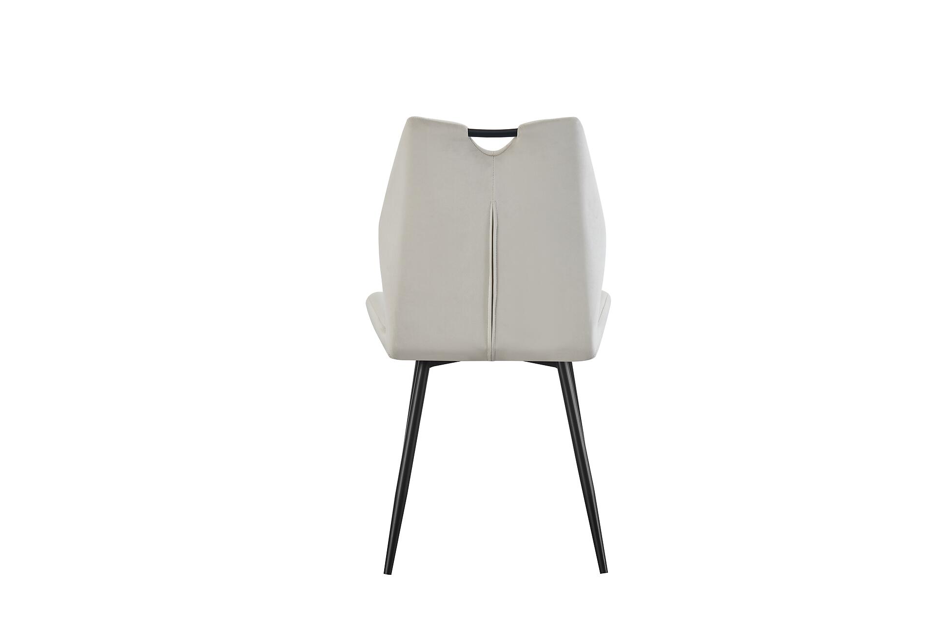 Stuhl CHRISTIN, 2er Set creme Samt B/H/T: ca. 52x58x75 cm