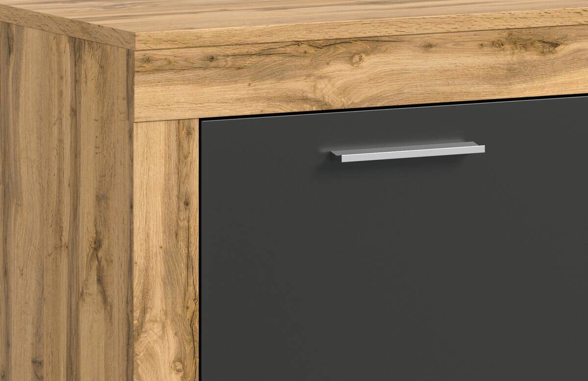 Sideboard Jam Eiche Wotan Nachbildung grau B/H/T: ca. 125x80x35 cm