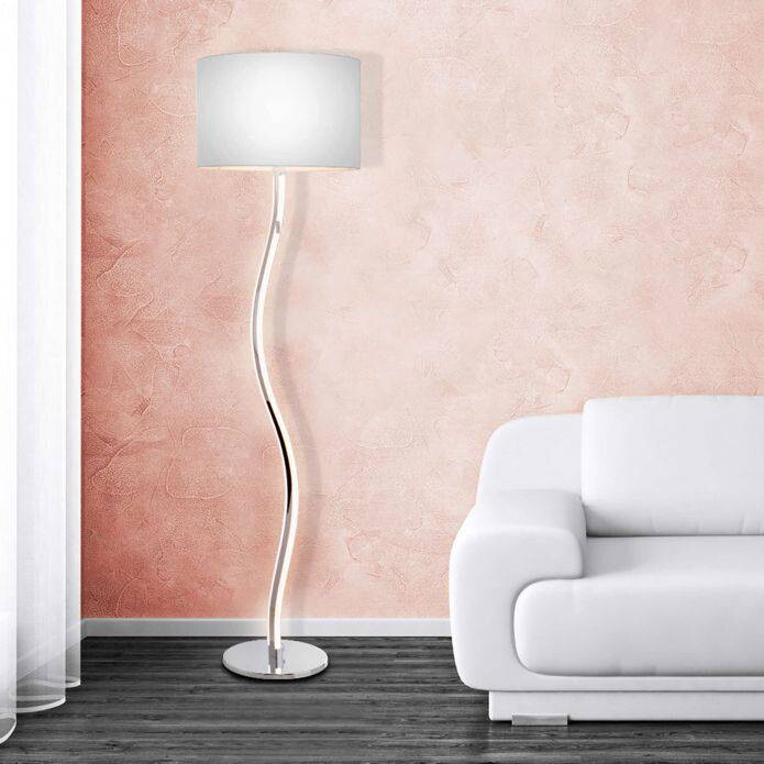 Näve Leuchten LED Stehleuchte NV2065423 weiß Aluminium H/D: ca. 163x40 cm 2 Brennstellen