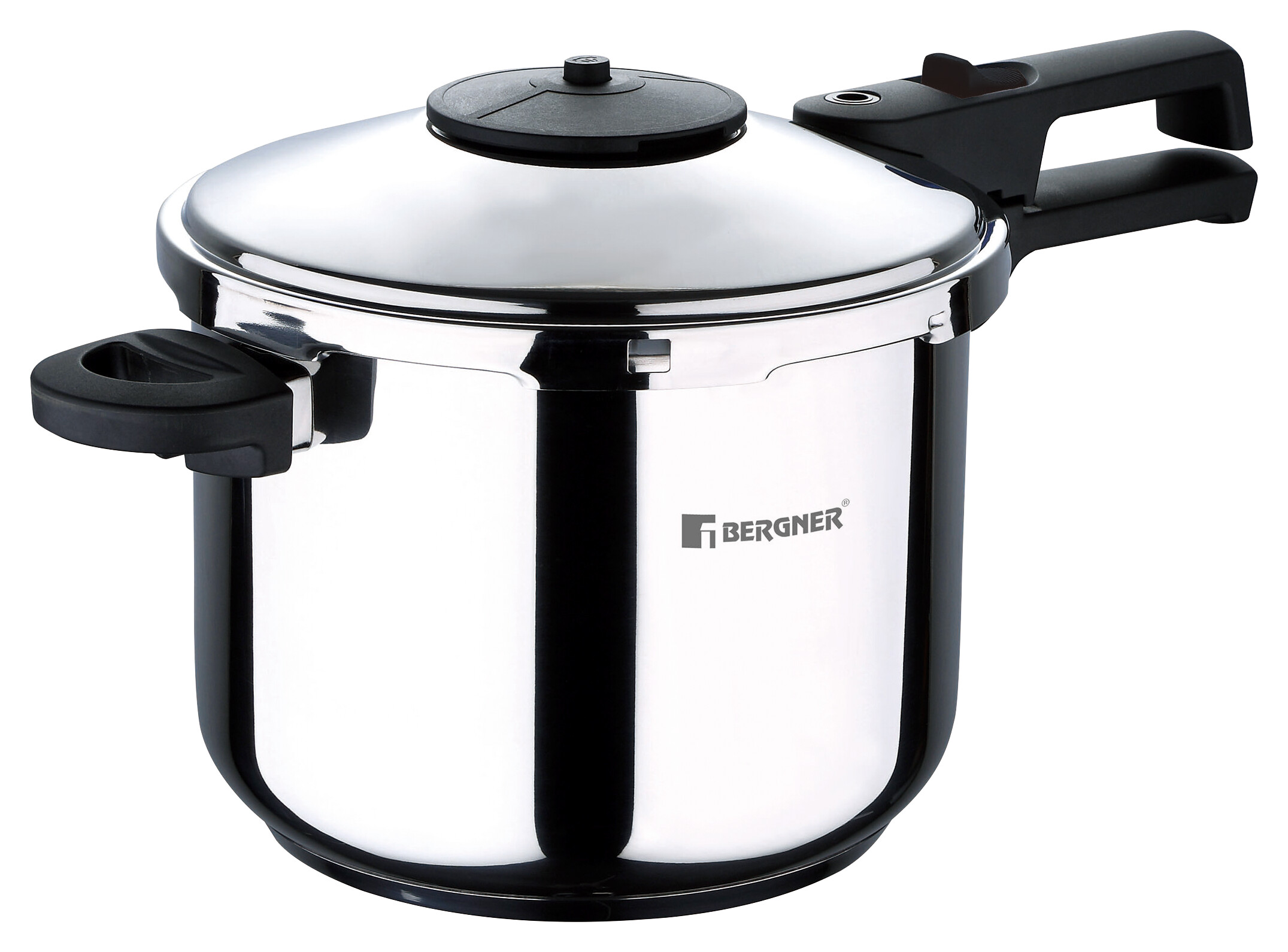 BERGNER Schnellkochtopf CRETA schwarz Edelstahl B/H/L: ca. 22x27x42 cm BERGNER Schnellkochtopf CRETA schwarz Edelstahl B/H/L: ca. 22x27x42 cm