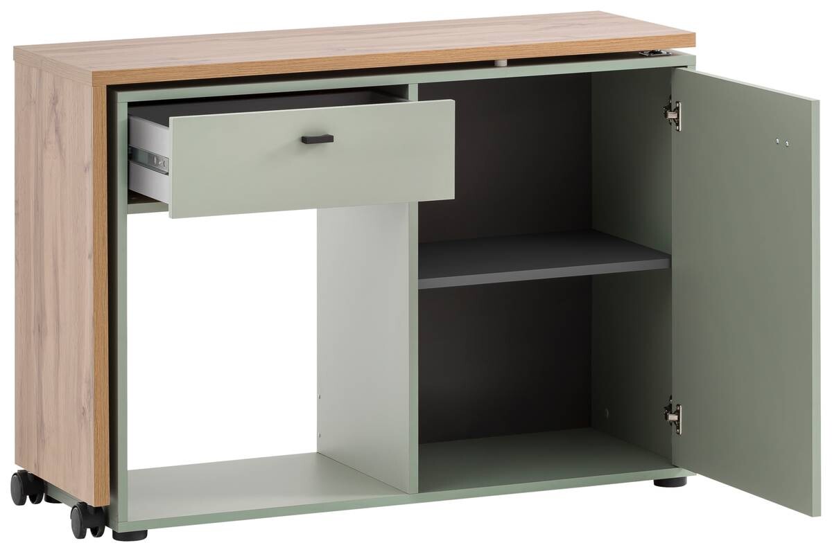 Schreibtisch Tiny working Pistazie Eiche Landhaus Nachbildung B/H/T: ca. 104,6x75,3x39 cm