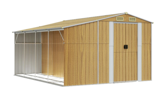 vidaXL Gartenhaus braun B/H/T: ca. 277x179x365,5 cm