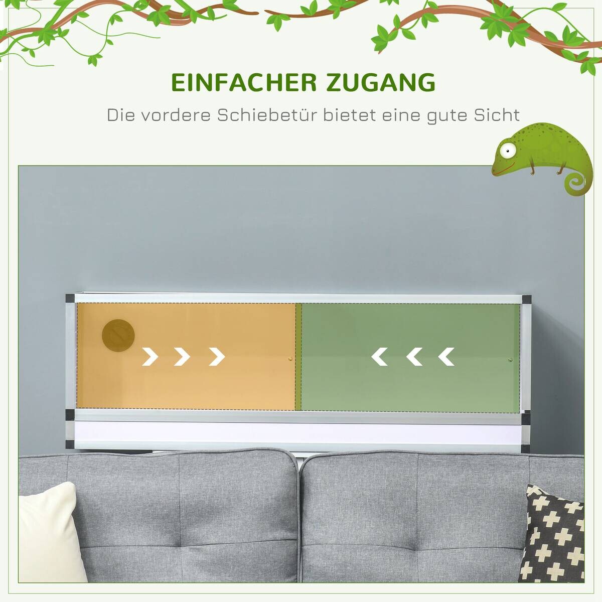 PawHut Terrarium silber Polyester B/H/L: ca. 40x120x40 cm