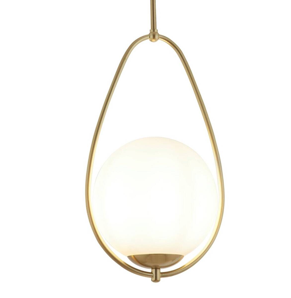 Searchlight Pendelleuchte Avalon gold Opal Stahl Glas B/H/D: ca. 23x150x23 cm E27 1 Brennstellen