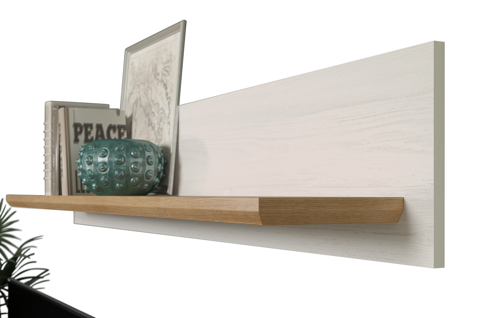 Wandboard Shade weiß Pinie Nachbildung Eiche Artisan Nachbildung B/H/T: ca. 146x25x21 cm