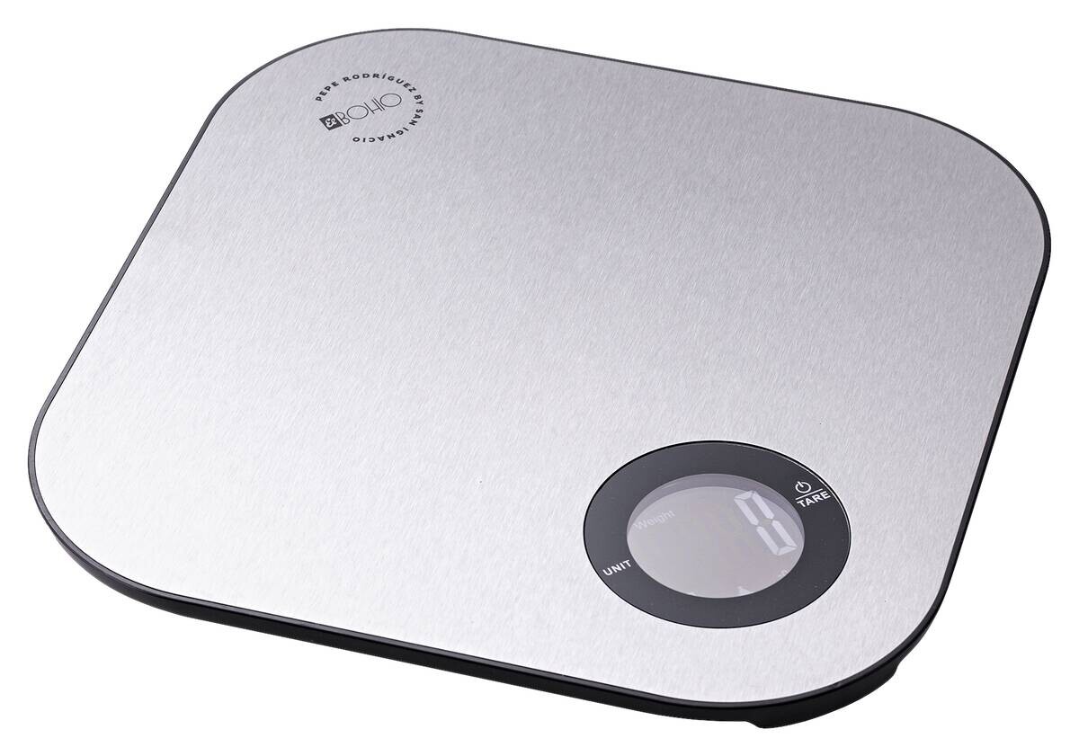 SAN IGNACIO Küchenwaage EL BOHIO silber Edelstahl B/L: ca. 26x26 cm