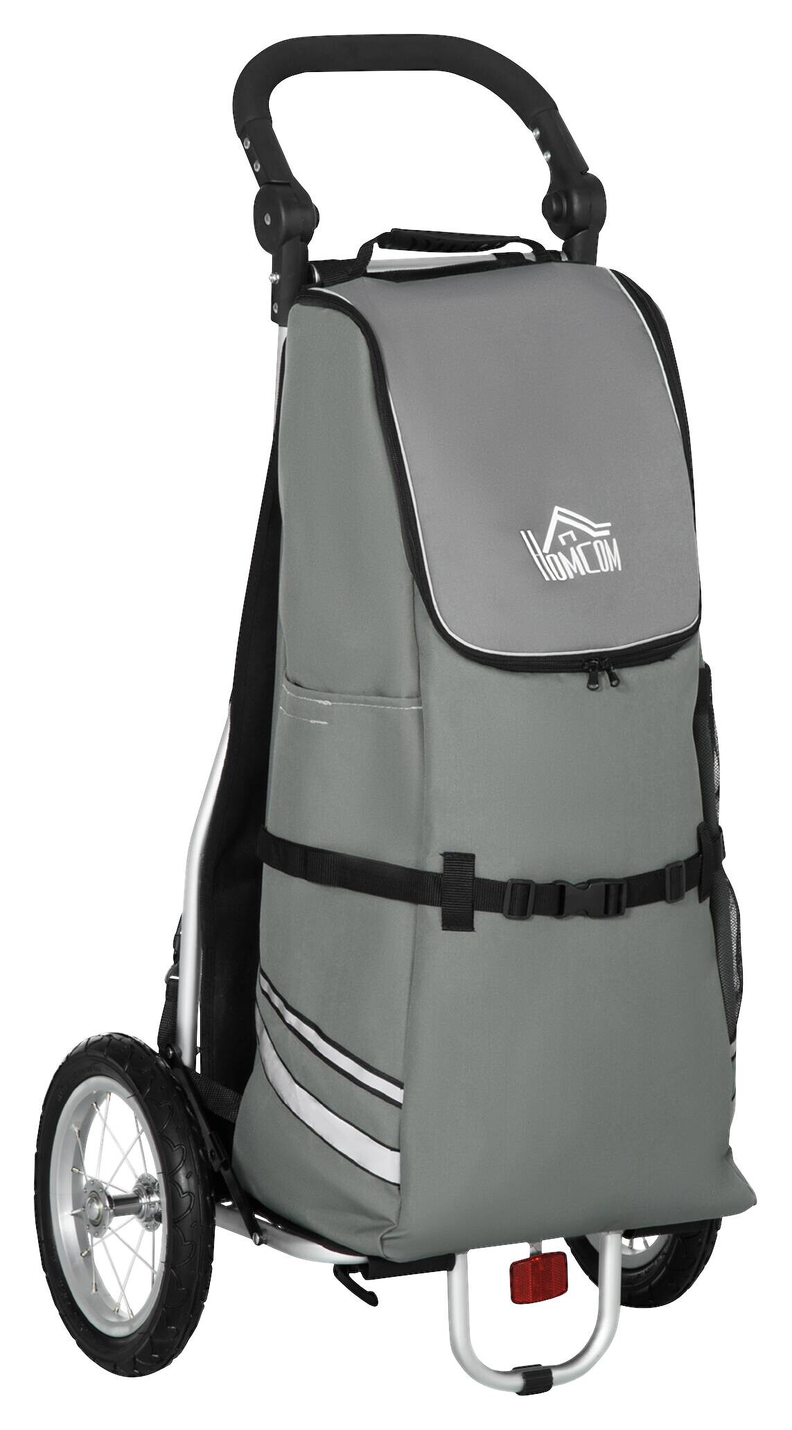 HOMCOM Fahrradanhänger silber silber B/H/L: ca. 43x53x110 cm