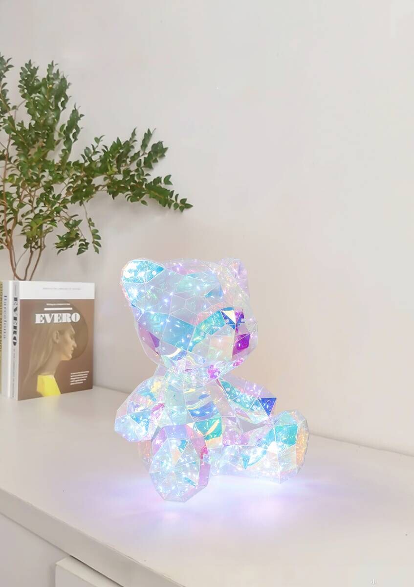 Nolo LED-Dekoleuchte Bear transparent Kunststoff B/H/L: ca. 32x40x29 cm
