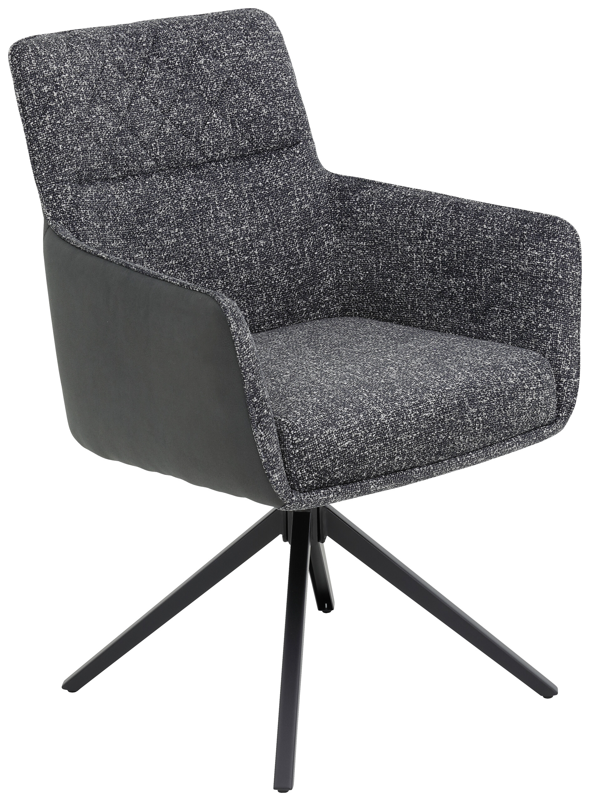 Sessel Udine, 2er-Set anthrazit Webstoff Microfaser B/H/T: ca. 62x90,5x66 cm