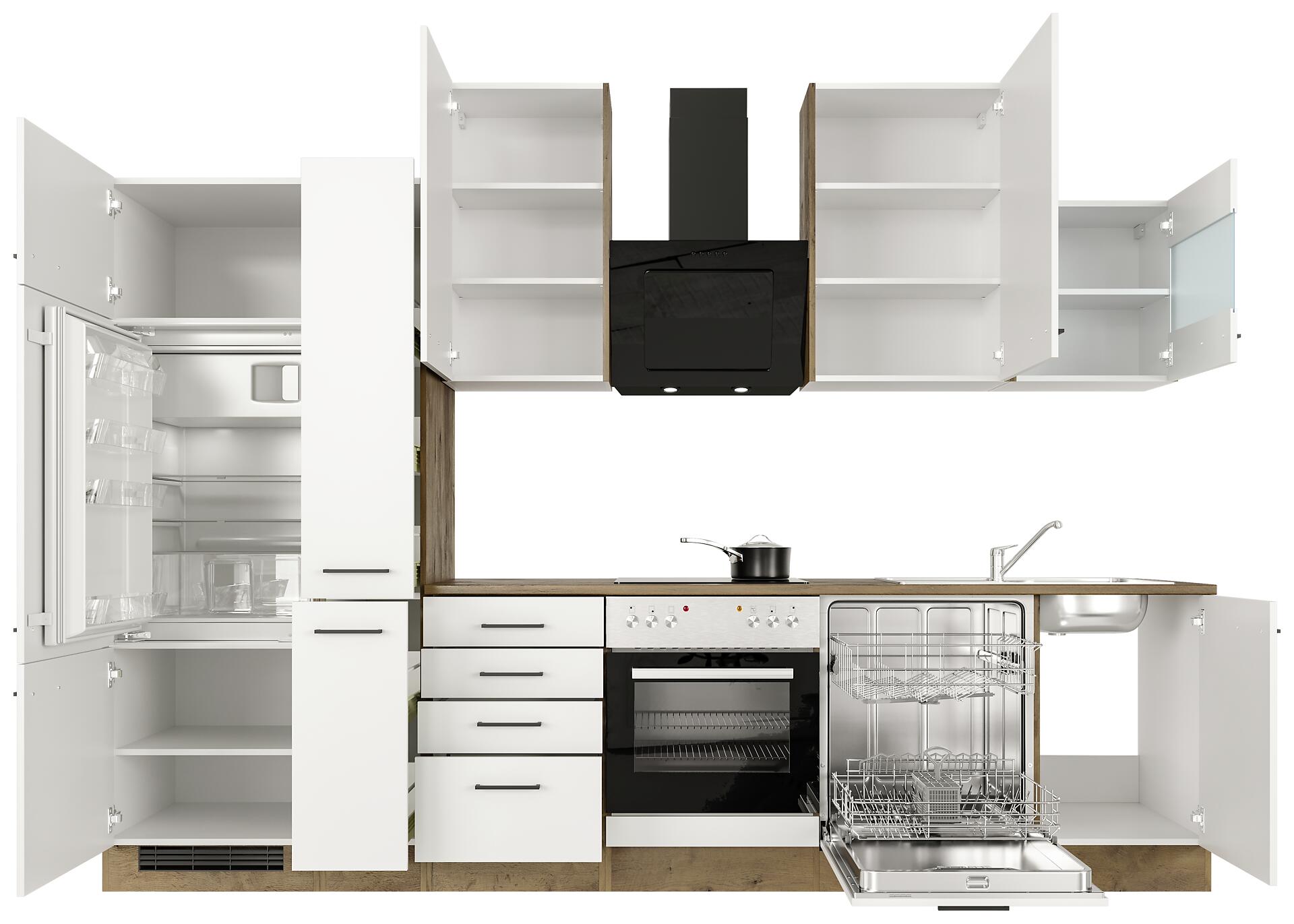 Küchenblock Avila Magnolie matt B/H/T: ca. 310x234x60 cm