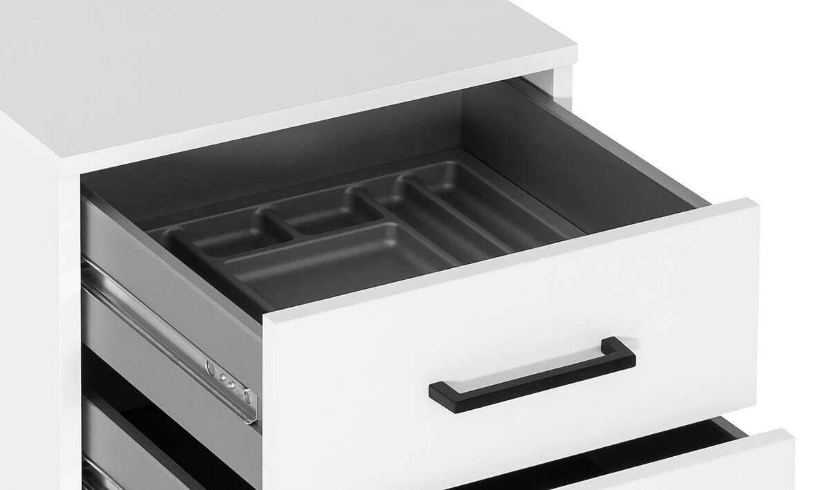 Rollcontainer Ruby weiß matt B/H/T: ca. 40,1x57x50 cm