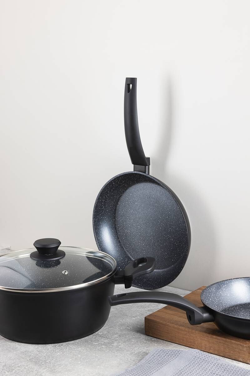 SAN IGNACIO Kochgeschirrset Tormes schwarz Aluminium 4 tlg.