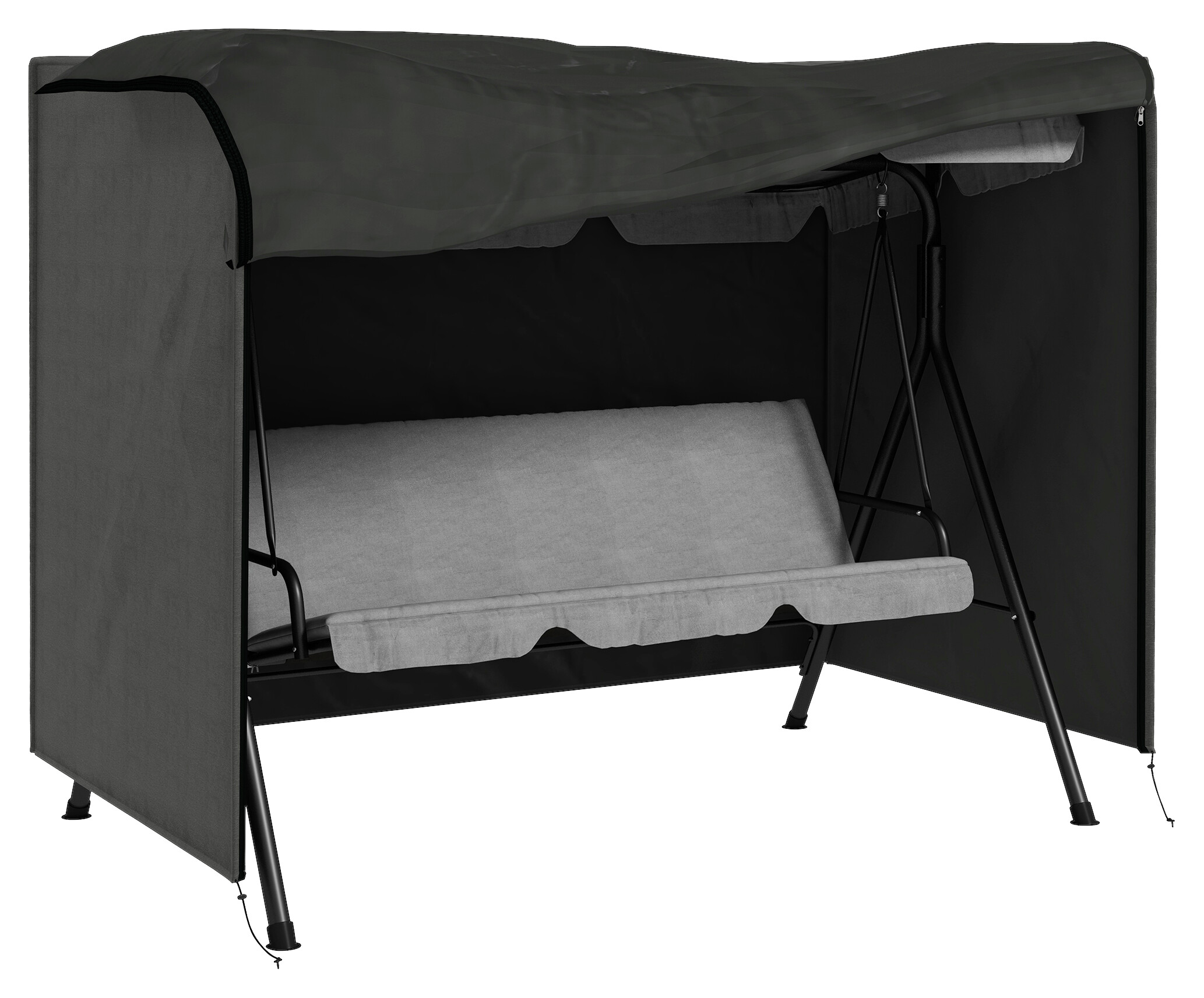 Outsunny Abdeckplane dunkelgrau Polyester B/H/L: ca. 124x164x205 cm