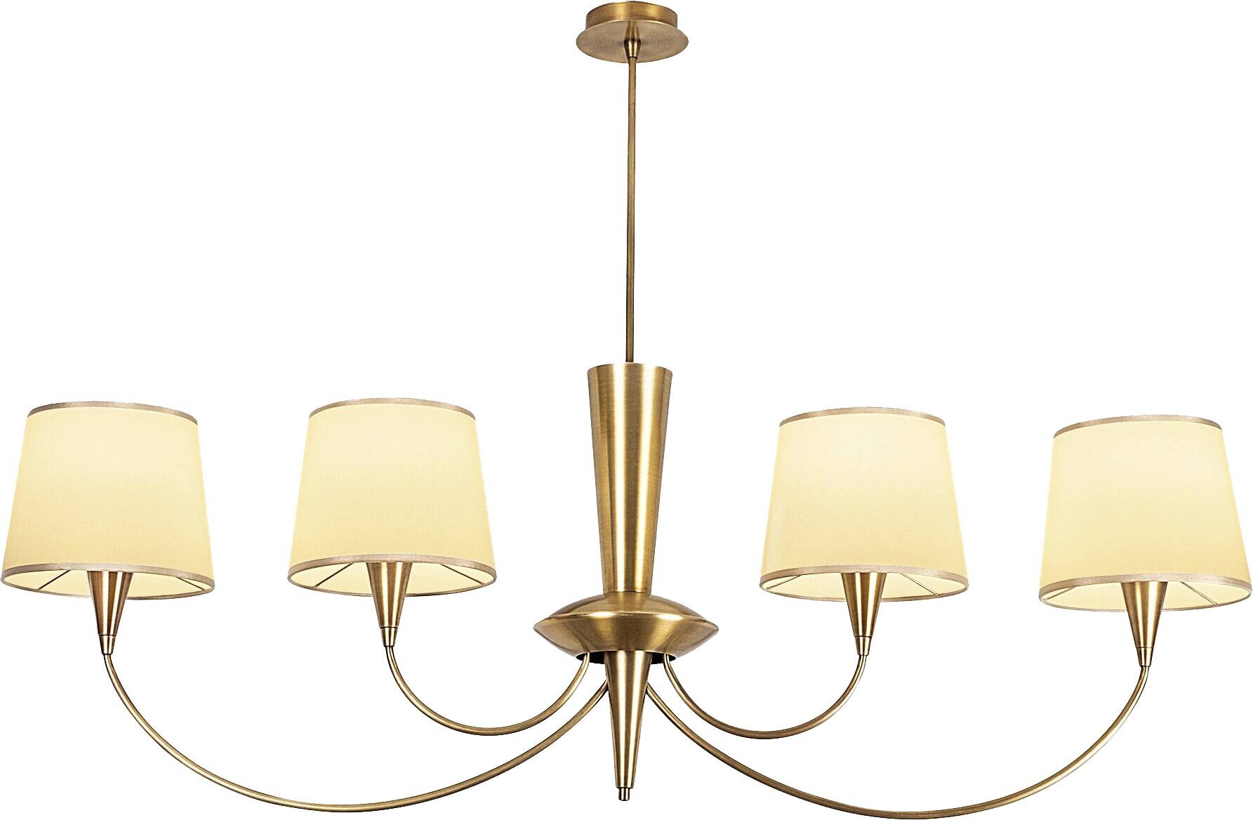 Opviq Pendelleuchte Pardo-3021 Stoff B/H/T/L: ca. 118x83x20x118 cm E27 4 Brennstellen