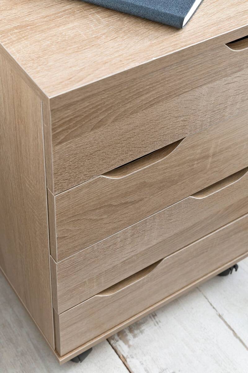 Rollcontainer braun Spanplatte B/H/T: ca. 40x60x40 cm