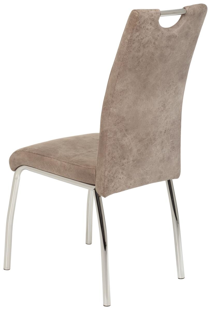 Stuhl Susi 2er Set beige Vintage Microfaser B/H/T: ca. 44x98x61 cm