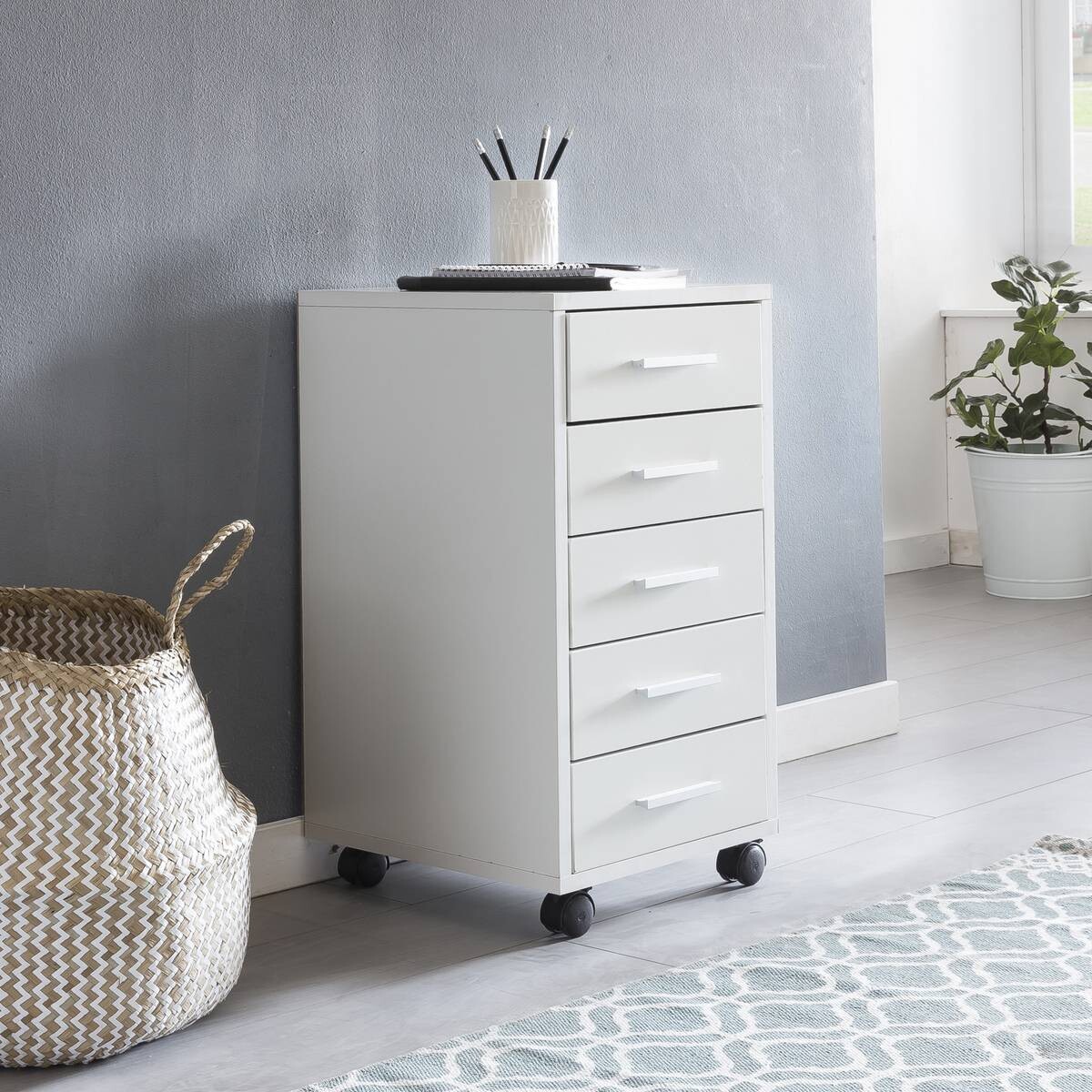 Rollcontainer braun Spanplatte B/H/T: ca. 33x63x63 cm