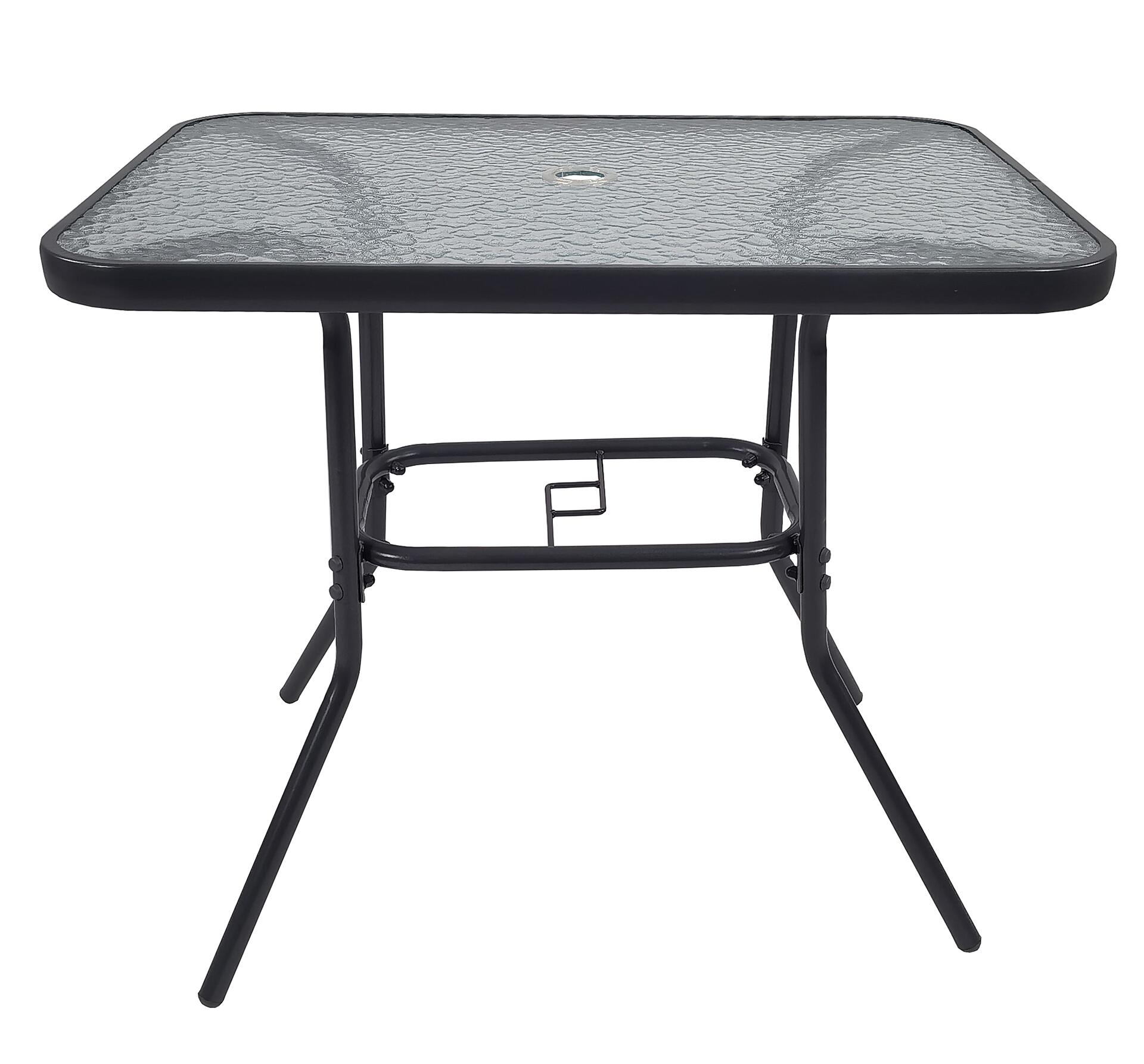 VCM Gartensitzgruppe anthrazit Stahl B/H/T: ca. 80x70x55 cm