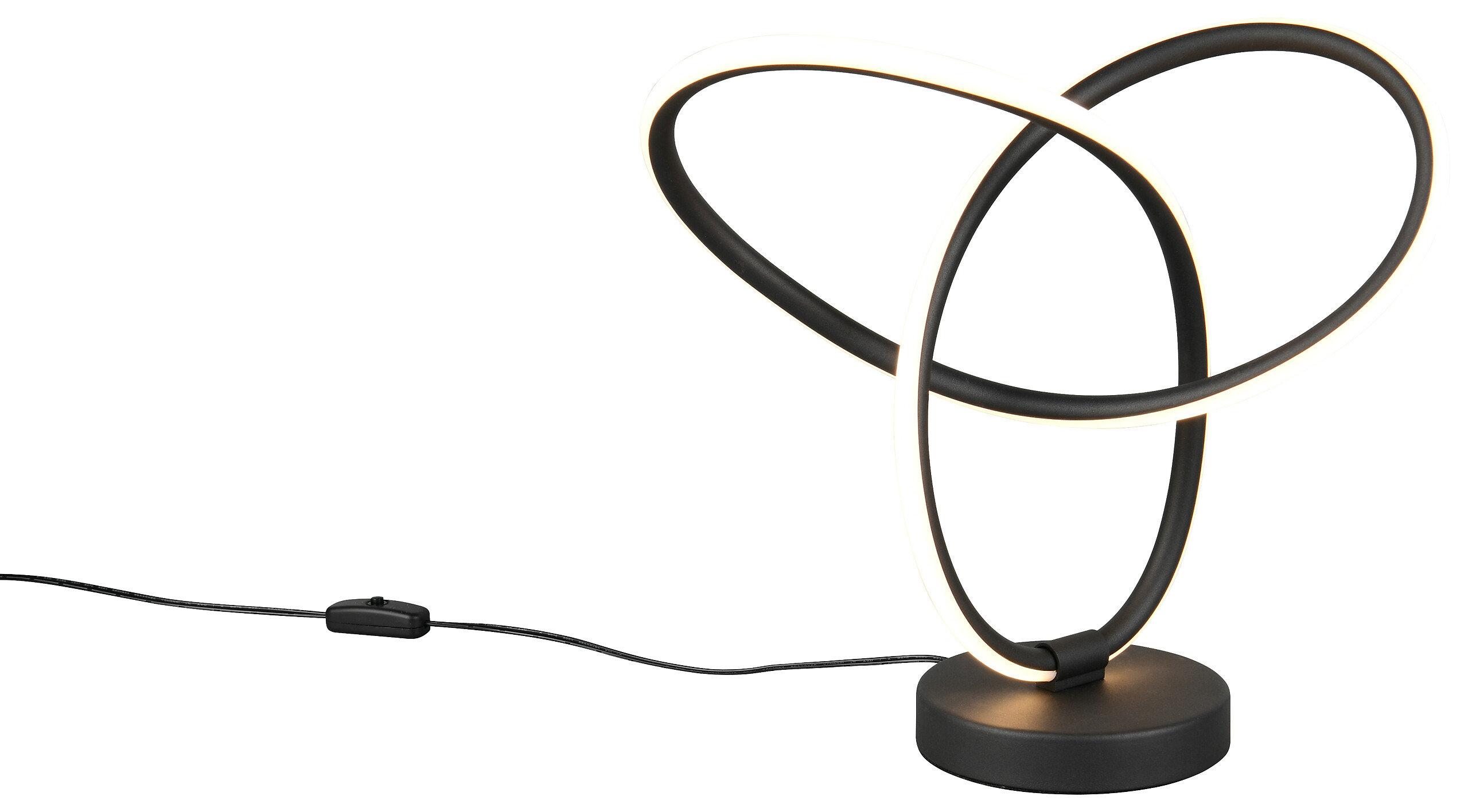 Reality Leuchten LED-Tischleuchte Lando schwarz Metall B/H/L: ca. 28x12x28 cm