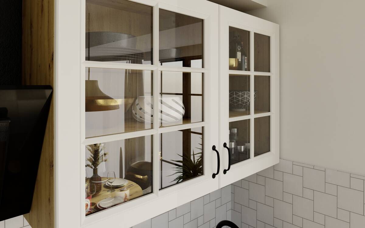 Küchenblock Stina weiß B/H/T: ca. 280x219x60 cm