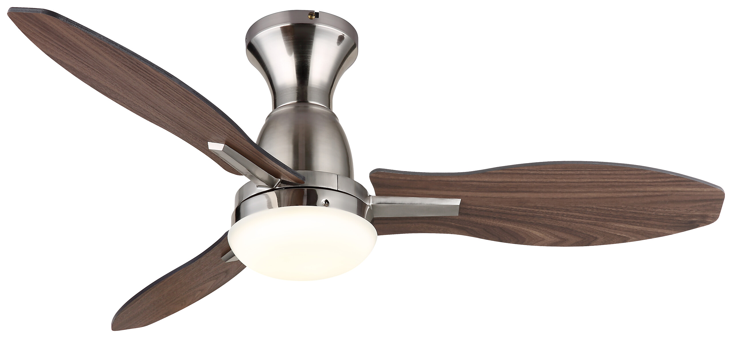 GLOBO LED-Deckenventilator nickel Opal H/D: ca. 32,5x107 cm max. 22 W