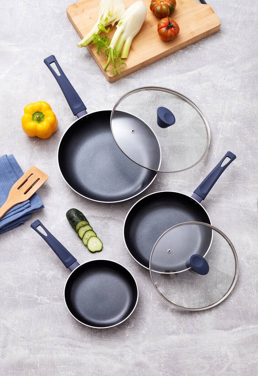 SAN IGNACIO Kochgeschirrset ATLAS schwarz Aluminium 5 tlg.