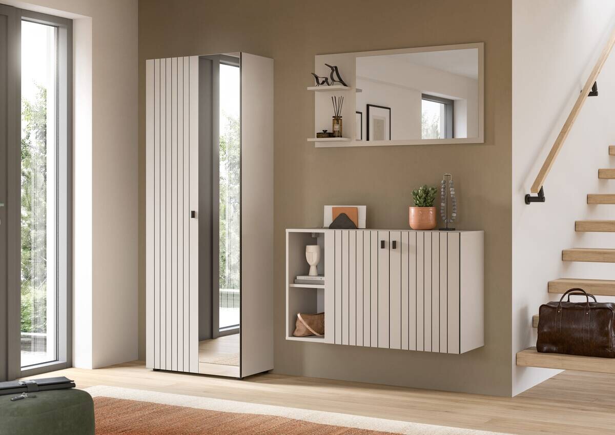 Garderobenschrank STATION Cashmere B/H/T: ca. 70x192x37 cm