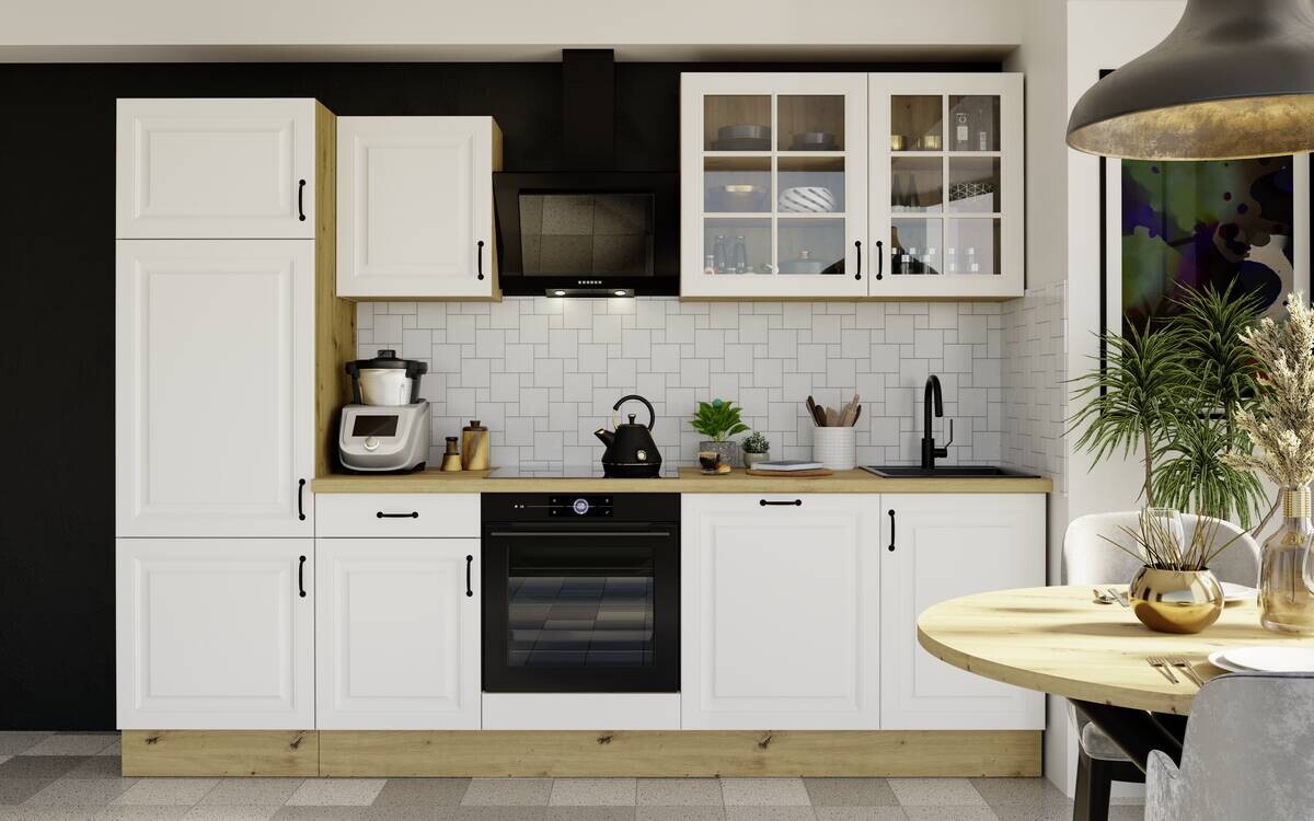 Küchenblock Stina weiß B/H/T: ca. 280x219x60 cm