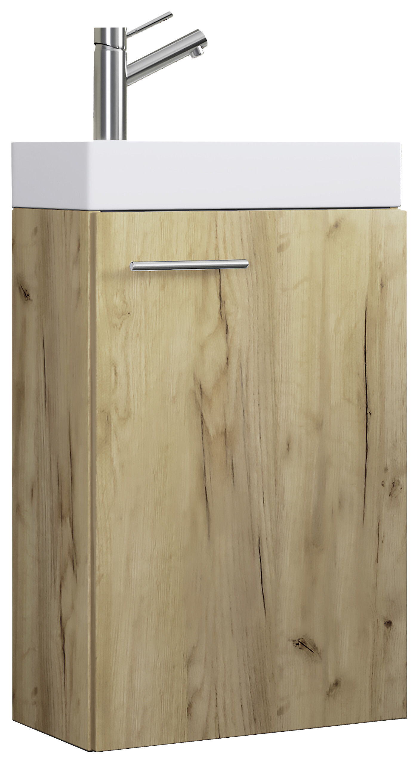 Waschplatz Slito Eiche Honig Nachbildung weiß B/H/T: ca. 41x68x22 cm