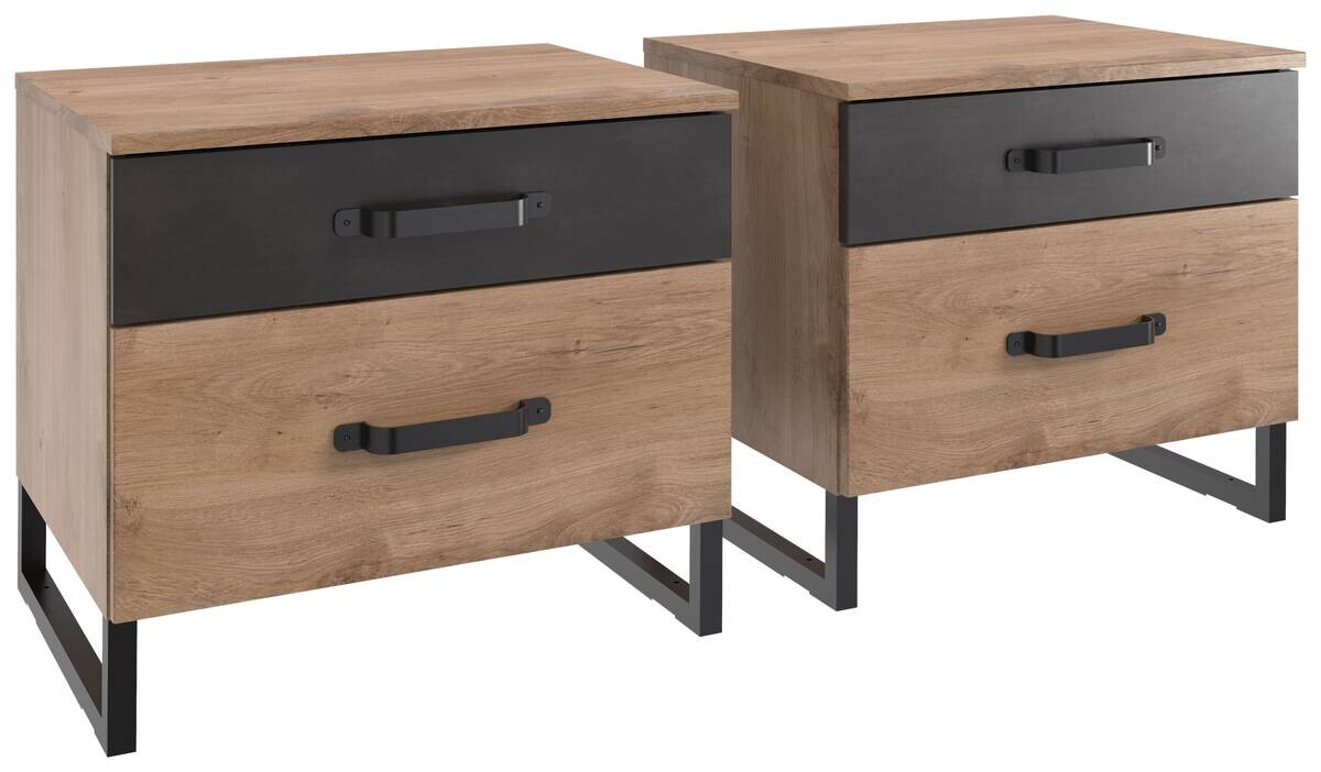 Nachtkonsolen Detroit Plankeneiche Nachbildung B/H/T: ca. 54x47x41 cm Nachtkonsolen Detroit Plankeneiche Nachbildung B/H/T: ca. 54x47x41 cm