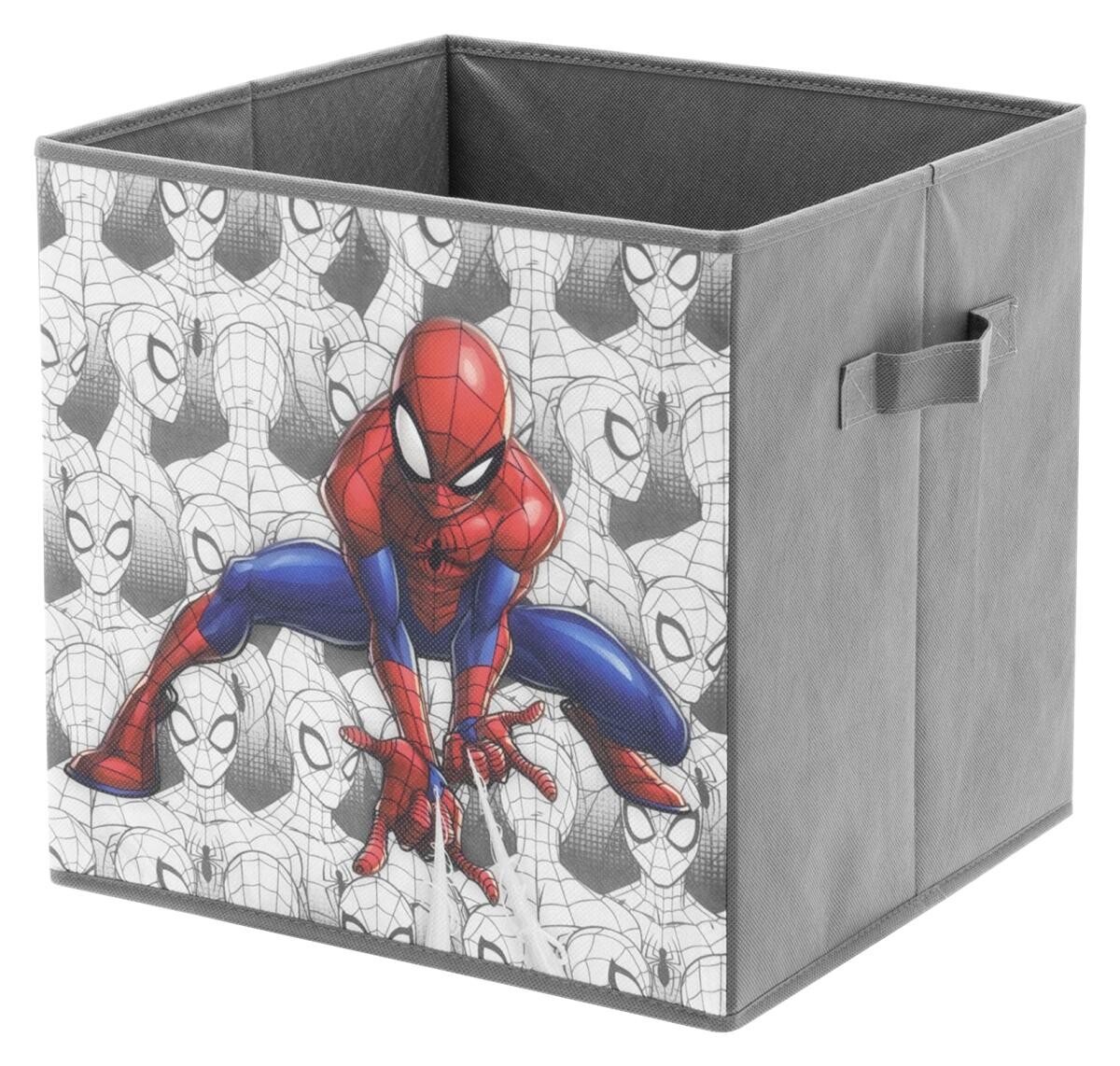 Stoffbox Spiderman grau B/H/T: ca. 32x32x32 cm