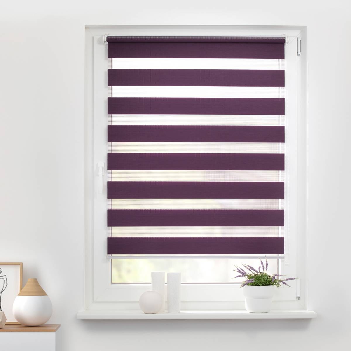 LICHTBLICK Doppelrollo Duo brombeer B/L: ca. 70x220 cm