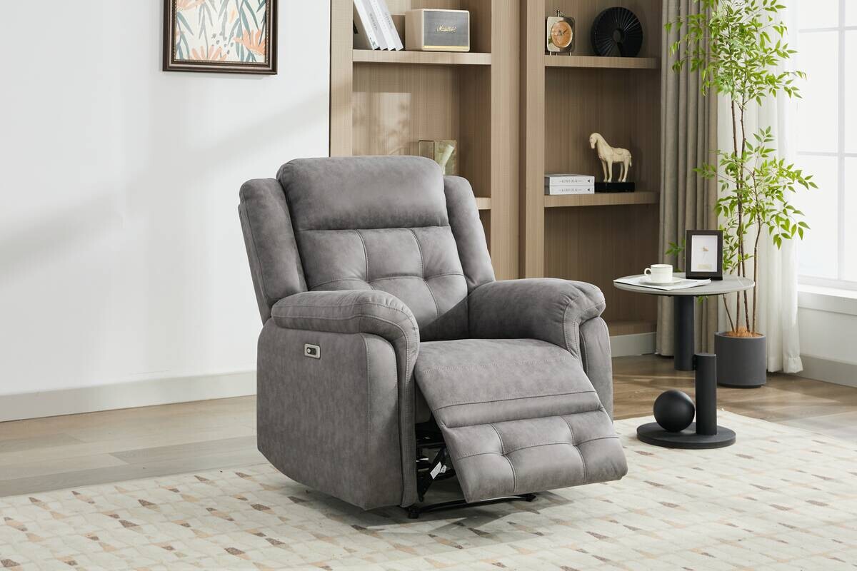 Sessel Philip grau Microfaser B/H/T: ca. 94x103x95 cm