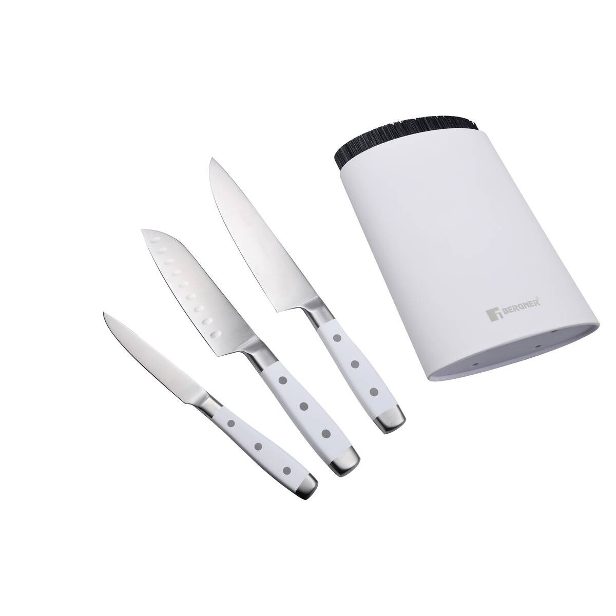 BERGNER Messerset Naturally weiß Edelstahl 4 tlg.