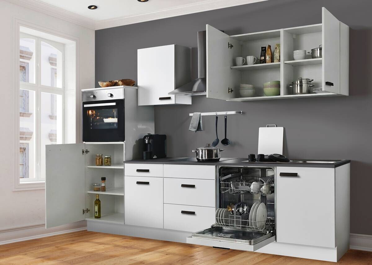 Küchenblock Graz weiß B/T: ca. 280x60 cm