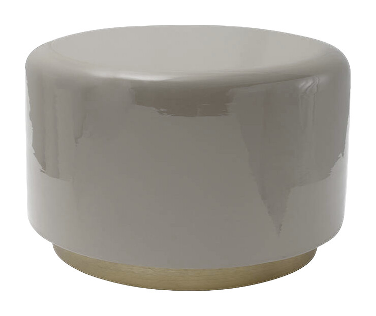 360 Living Hocker Artisse 251 grau gold Metall H/D: ca. 43x51,5 cm
