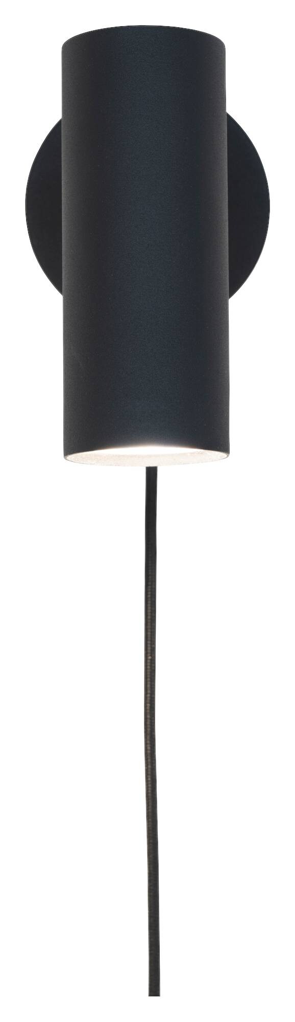 Housenordic Wandleuchte Paris schwarz Stahl B/H/L: ca. 10x22x15 cm GU10 1 Brennstellen