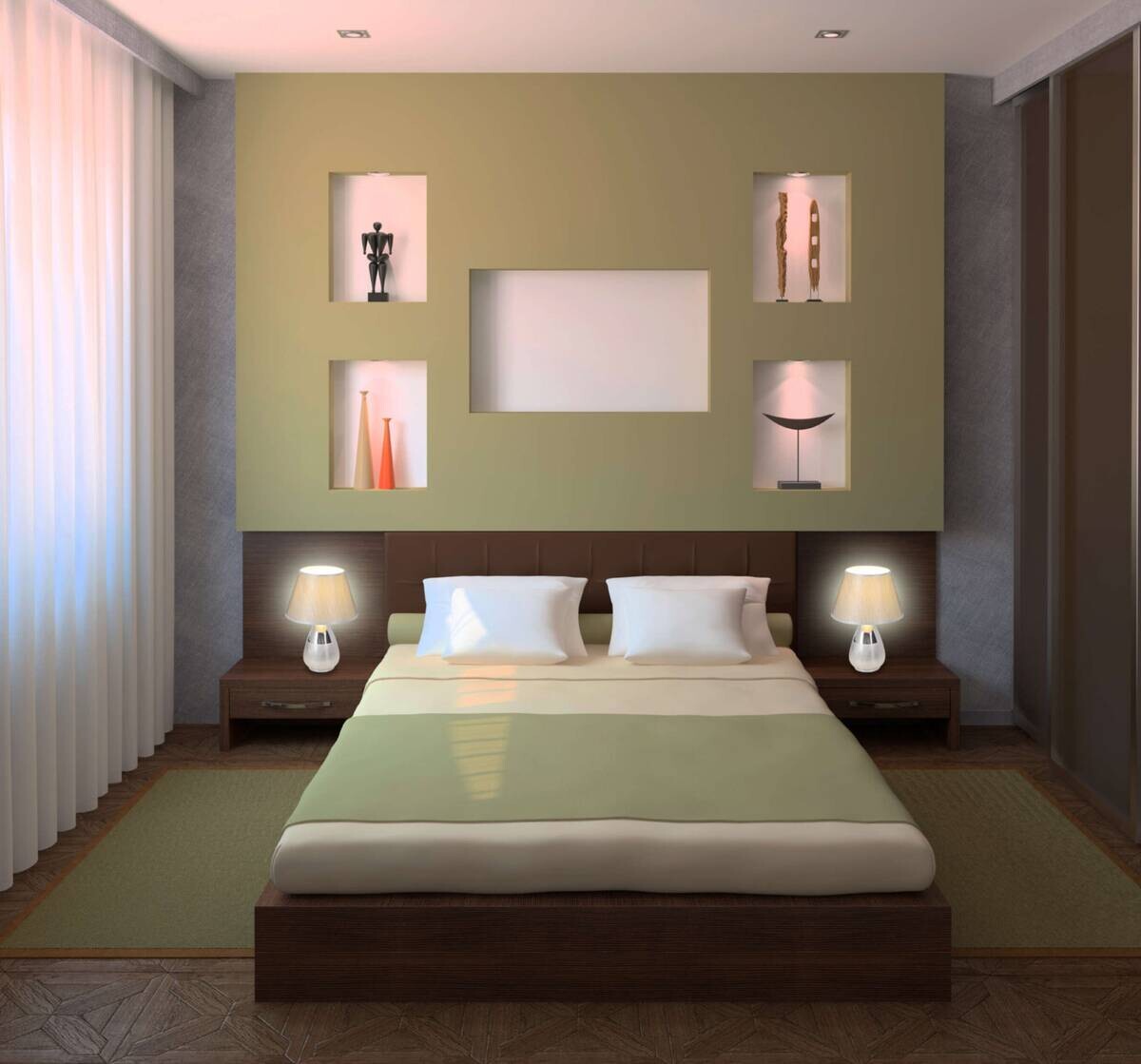 Näve Leuchten Tischleuchte silber Textil Metall B/H/T/D: ca. 30x44x30x30 cm E27 1 Brennstellen