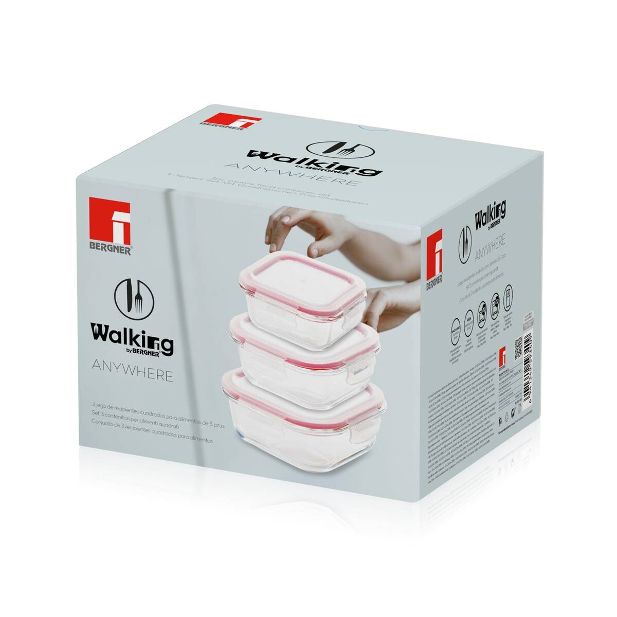 BERGNER Vorratsdosenset Go lovers rot