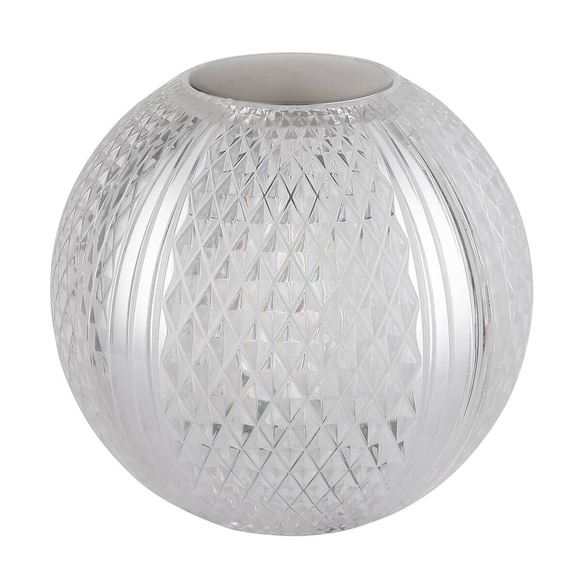 GLOBO LED-Tischleuchte klar nickel matt schwarz Kunststoff H/D: ca. 11,2x12 cm 1 Brennstellen