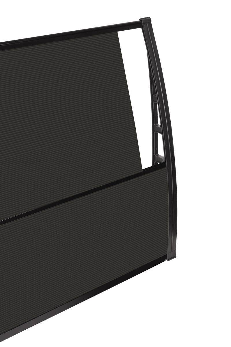 Brosplast Vordach schwarz B/H/L: ca. 120x23x105 cm