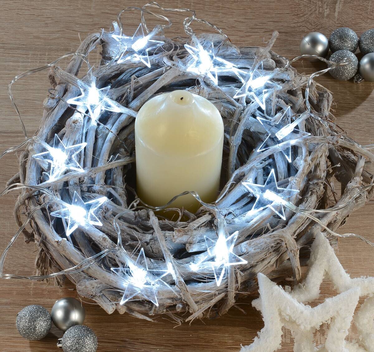 POCOline LED-Lichterkette kaltweiß Kunststoff L: ca. 300 cm