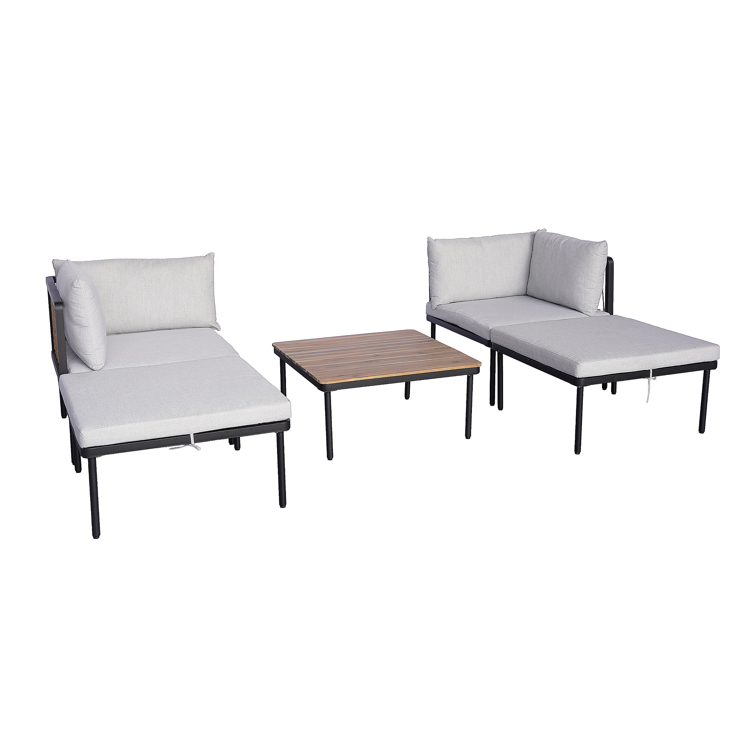 POCOline Gartensitzgruppe grau Akazie