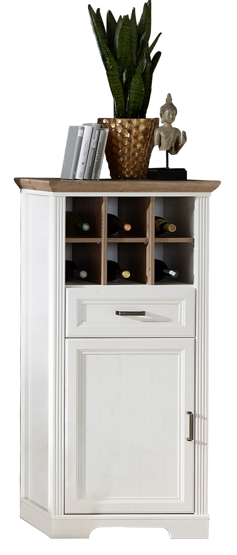 Stauraumelement Jasmin Eiche Artisan Nachbildung weiß Pinie Nachbildung B/H/T: ca. 66x136x42 cm