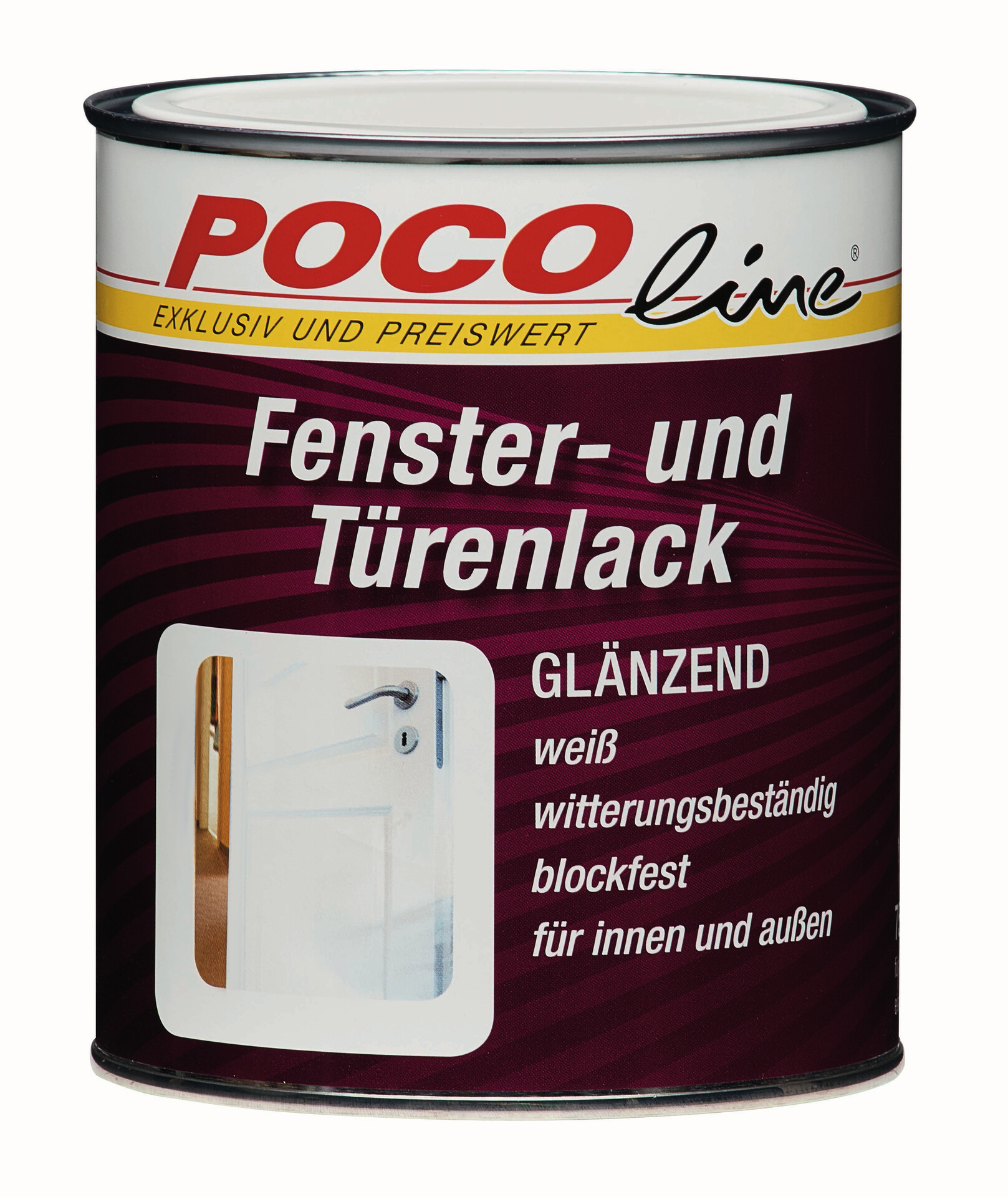POCOline Acryl Türen- und Fensterlack weiß glänzend ca. 0,75 l