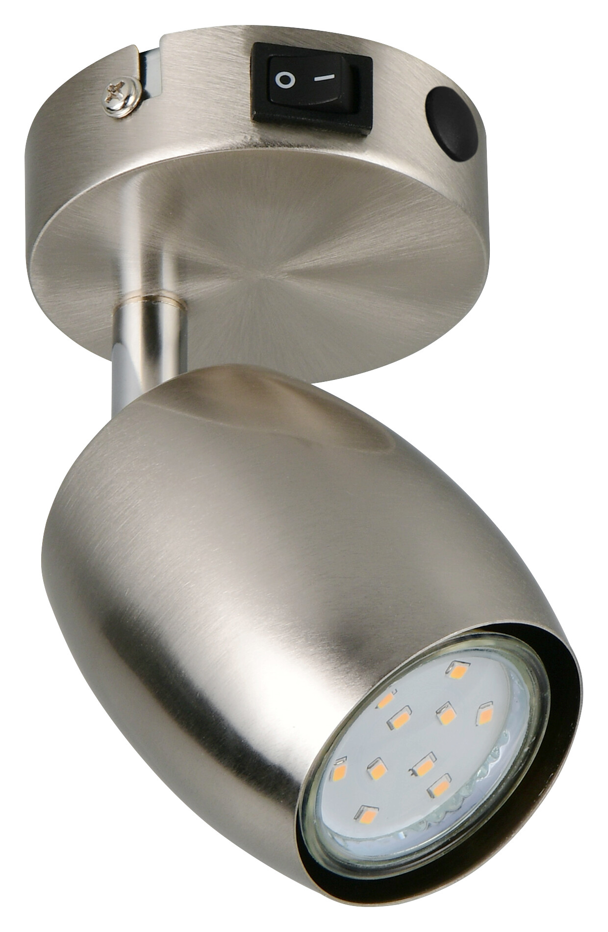 Reality Leuchten Spots Nancy nickel matt Metall B/H/L: ca. 9,5x14x8 cm GU10 1 Brennstellen