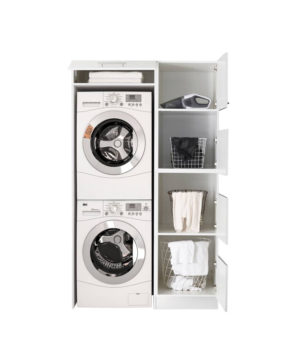 Respekta Hauswirtschaftsraum-Set Clara weiß matt B/H/T: ca. 117,4x200x67,6 cm